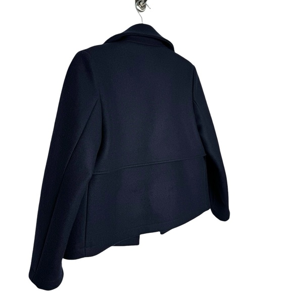 Cuyana | NWOT Cropped Wool Trench Coat Navy Small - Picture 7 of 10
